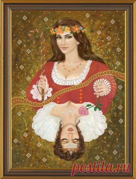 Рисунок на канве Бис Р 1151 Пастушка и королева (НС) - цена, фото | Купить рисунок на канве в интернет-магазине «Первый Рукодельный»