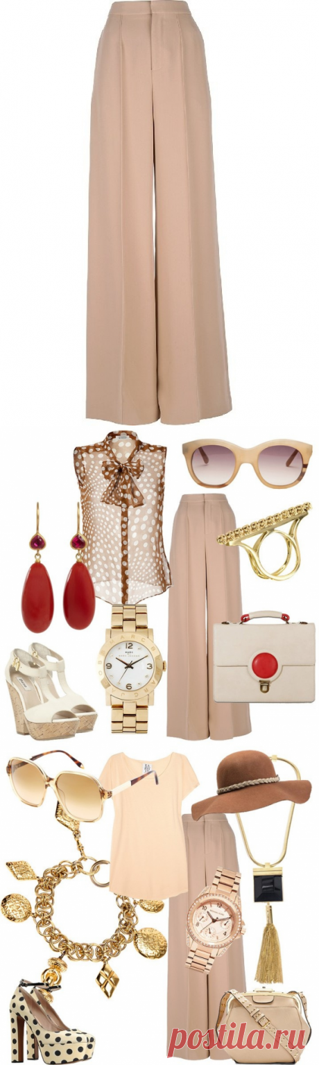 С чем носить брюки-клеш.