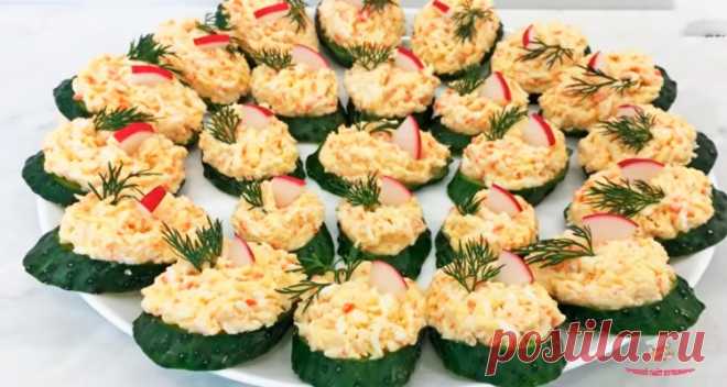 Закуска из свежих огурцов - Лучший сайт кулинарии