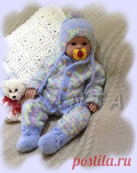 IRANTA - Островок вязаного уюта . Уютный костюмчик для малыша. Описание на разм. 4-12 мес.!