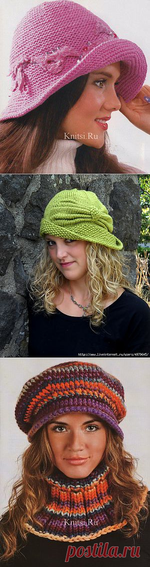 ПОДБОРКА ОЧАРОВАТЕЛЬНЫХ ЖЕНСКИХ ШЛЯПОК СПИЦАМИ.