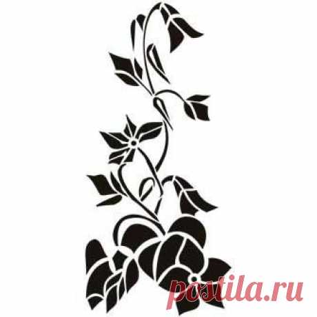 Трафареты - цветочные орнаменты.