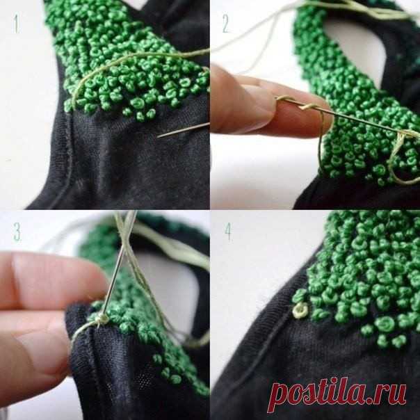 ​Вышивка французскими узелками