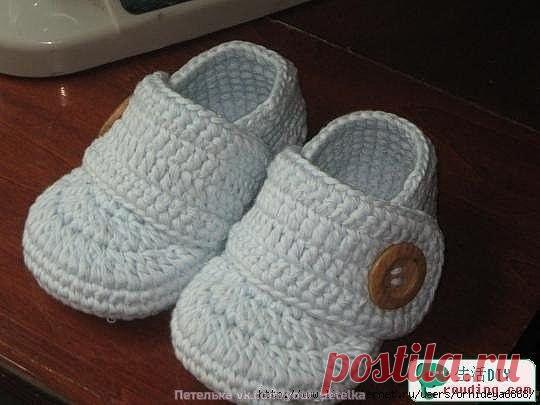 Пинетки с пуговкой. Мастер-класс » В сети – себя просвети!