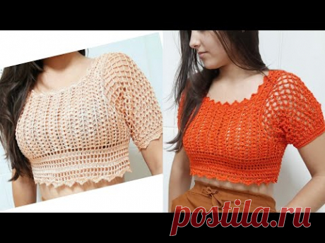 CROPPED DE CROCHE EUGENIA TAMANHO P