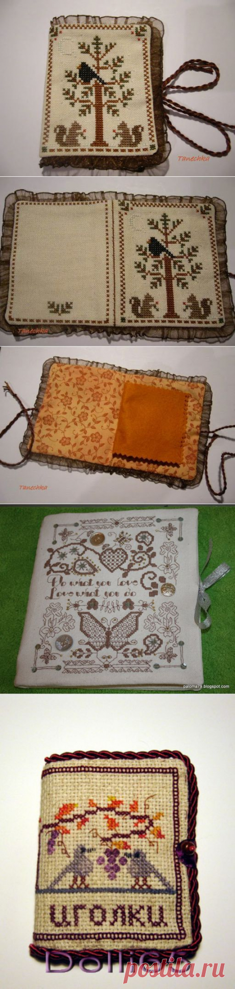 Игольницы в форме книжечек. Идеи. Часть 2.