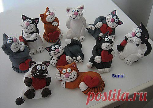 Как слепить кота или кошку из соленого теста / Мастер-класс