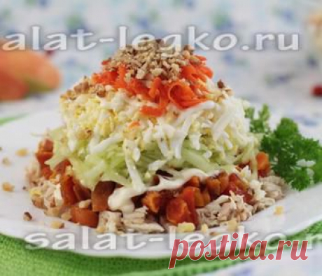 Салат с курагой и курицей