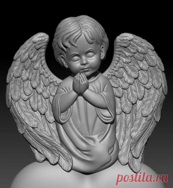 3D STL Model Angel in the heart for CNC Router Aspire Artcam | Etsy