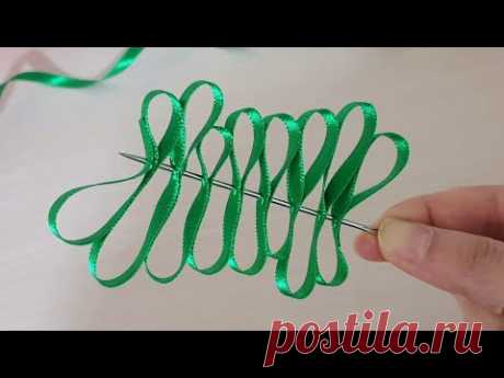 Amazing Ribbon Butterfly Work - Hand Embroidery Trick - Sewing Hacks - DIY Easy Butterfly  Making