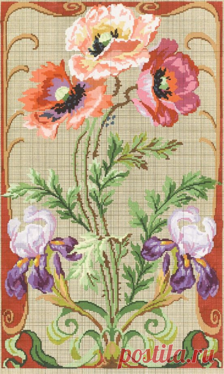 (687) Woolwork pattern | cross stitch - berlin work