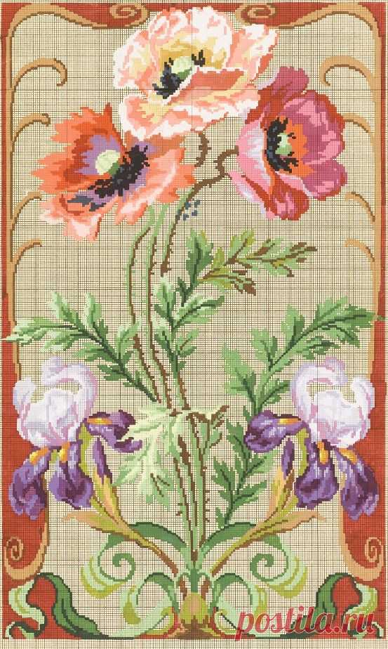 (687) Woolwork pattern | cross stitch - berlin work