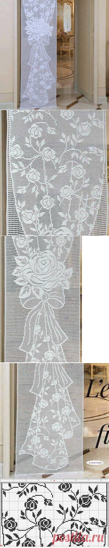 Шикарная филейная штора. Схема