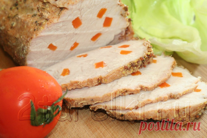 Запеченная свинина и сэндвичи с мясом и овощами