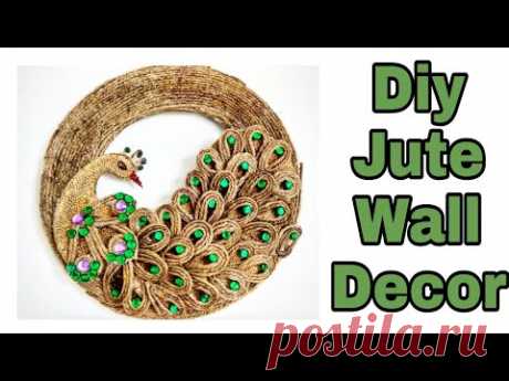 Diy jute craft / Diy peacock jute craft / Diy wall decor with jute /Jute craft ideas / Jute crafts