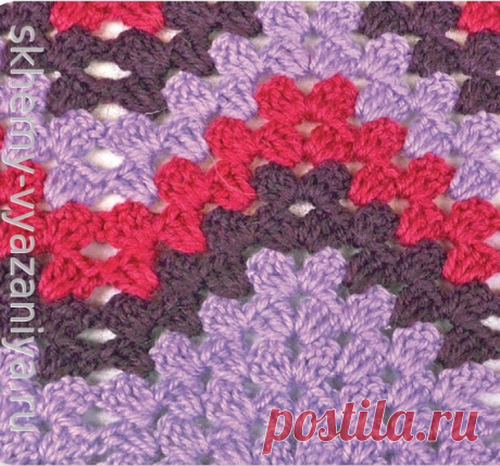 Плотный узор &quot;Зигзаг Миссони&quot; из столбиков с накидом. Схема вязания крючком и описание.