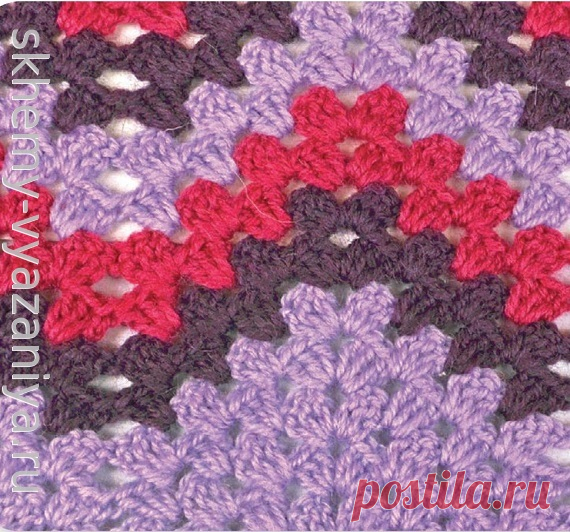 Плотный узор "Зигзаг Миссони" из столбиков с накидом. Схема вязания крючком и описание.