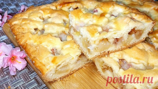 Тает во рту🥮 Быстро к ЧАЮ, без заморочек Безумно Вкусный и Быстрый Пирог с Персиками.Простой рецепт