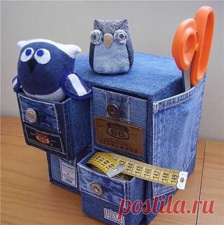Как использовать старые джинсы! Ещё идейки!!!