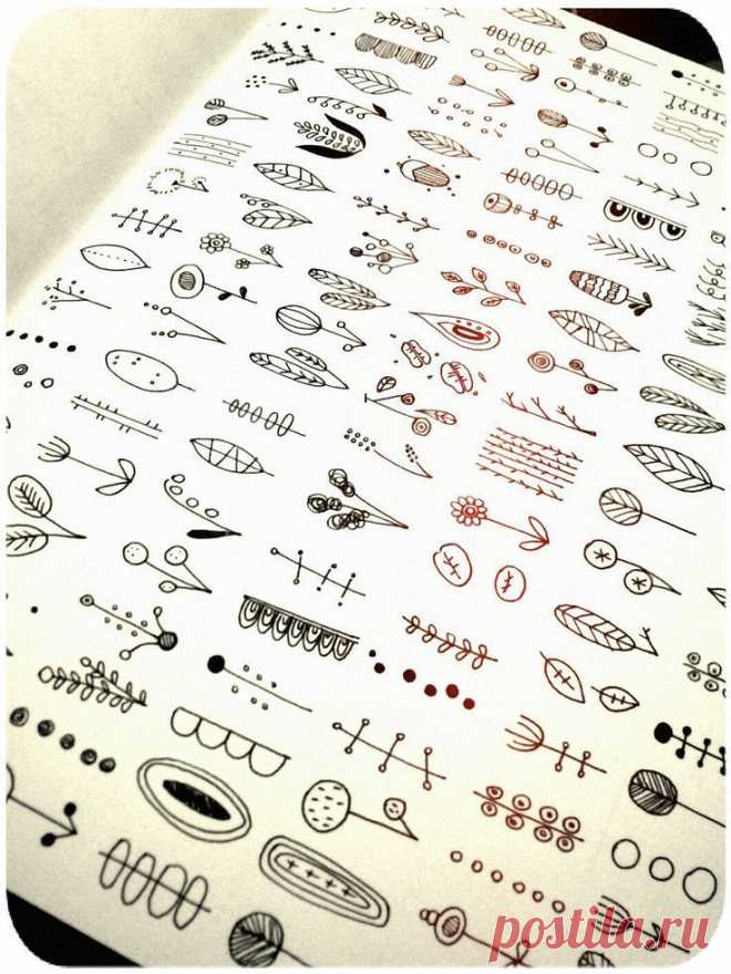 doodle patterns - links through to a great site with lots of good ideas and how to draw | Journaling, scrap booking | Завитки і Зразки Для Малюків