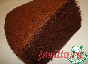 Шоколадный шифоновый бисквит - кулинарный рецепт