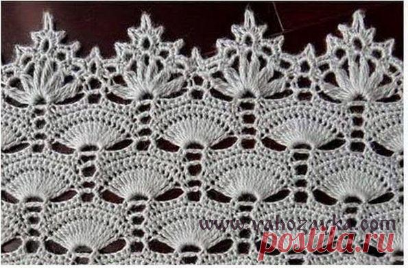 Шикарный узор крючком со схемой. Схема очень красивого узора Шикарный узор крючком со схемой. Схема очень красивого узора крючком. Бесплатная коллекция узоров крючком