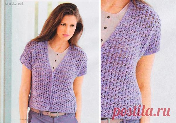 Короткий ажурный жакет