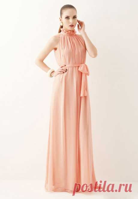 Wholesale Product Snapshot Product name is Шифон Beach Макси Стенд воротник Новая коллекция Весна Лето 2014 Женская мода Пояса Повседневная рукавов Длинный жилет Пром Свадебные платья платье