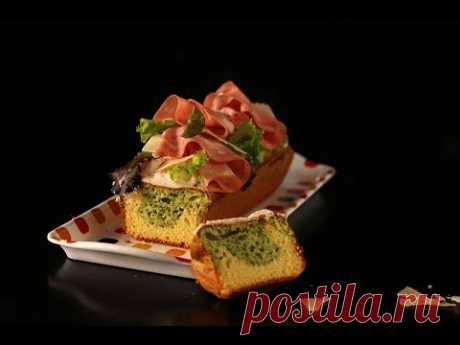 Plumcake Salato marmorizzato agli spinaci e parmigiano