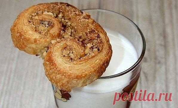 Печенье «Ушки» из слоеного теста | Самые вкусные кулинарные рецепты
