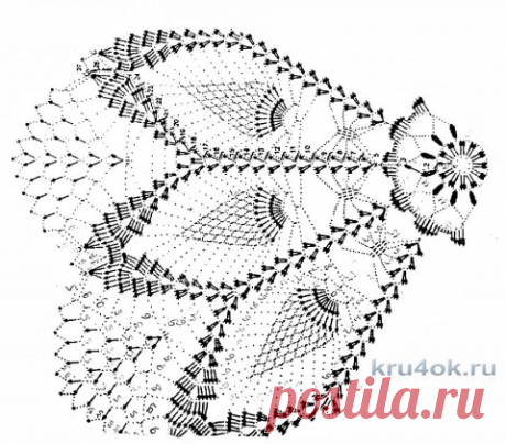 Воротник крючком. Работа Валентины Литвиновой