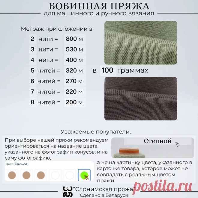 Бобинная пряжа 