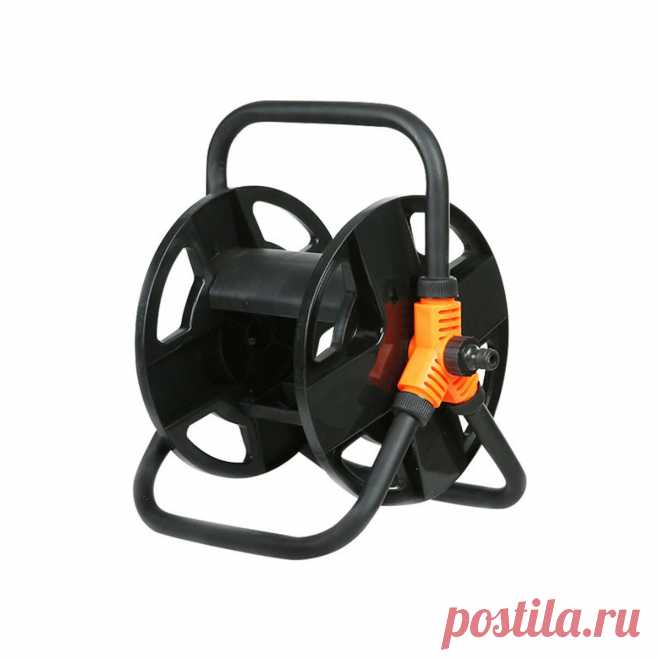 Portable garden hose reel storage cart stainless steel water pipe watering trolley reel holder Sale - Banggood.com