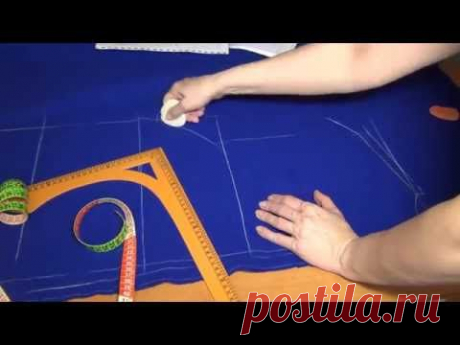 Как кроить пальто без выкройки - YouTube