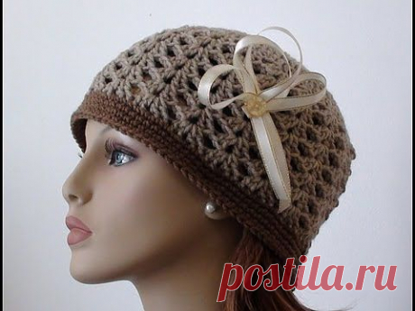 ▶ Crochet Shell Beanie - YouTube
