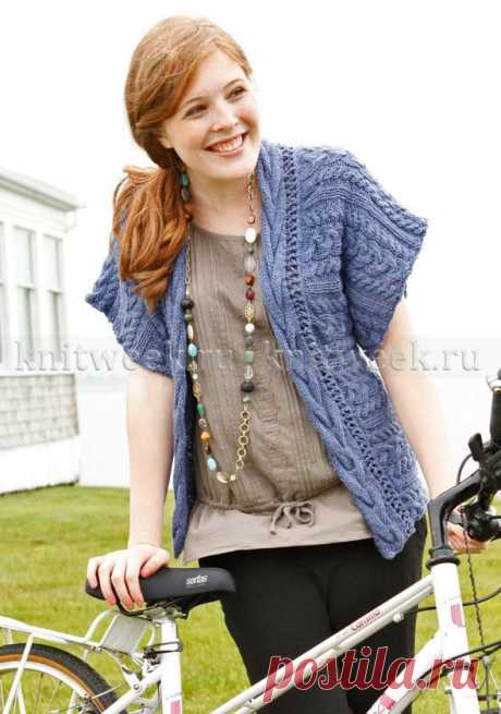 Жакет спицами женский связанный поперек на knitweek.ru