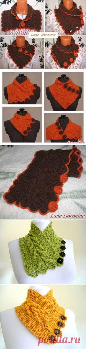 Интересная идея - шарф с застежкой | Искусница