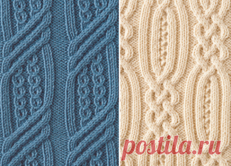 Семь узоров для ваших шедевров спицами. Фото, схемы, описания | Тепло о вязании | Яндекс Дзен