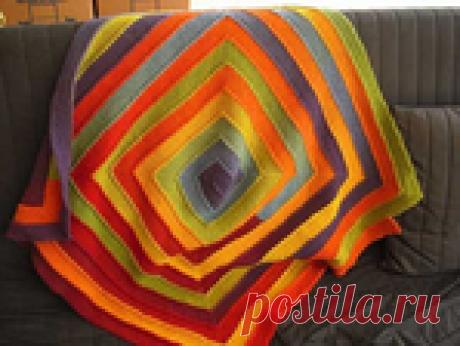 ПЛЕД-ОДЕЯЛО СПИЦАМИ "ДЕСЯТЬ ПЕТЕЛЬ"