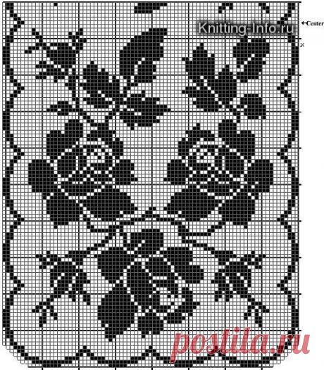 Схемы цветов для филейного вязания.