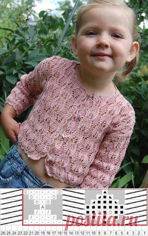 Ажурная кофточка на девочку - Семейный портал "Сказка"