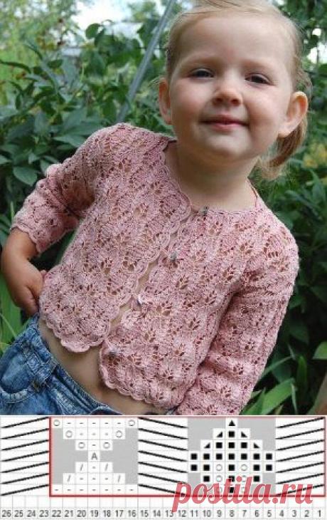 Ажурная кофточка на девочку - Семейный портал &quot;Сказка&quot;