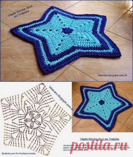 КАК СВЯЗАТЬ КОВРИК &quot;ЗВЕЗДА&quot;