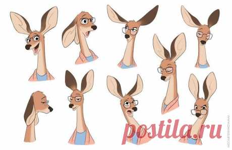 Рисунок. Мультперсонаж. Олениха. Эмоции.