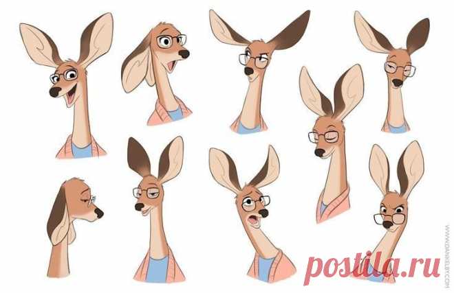 Рисунок. Мультперсонаж. Олениха. Эмоции.