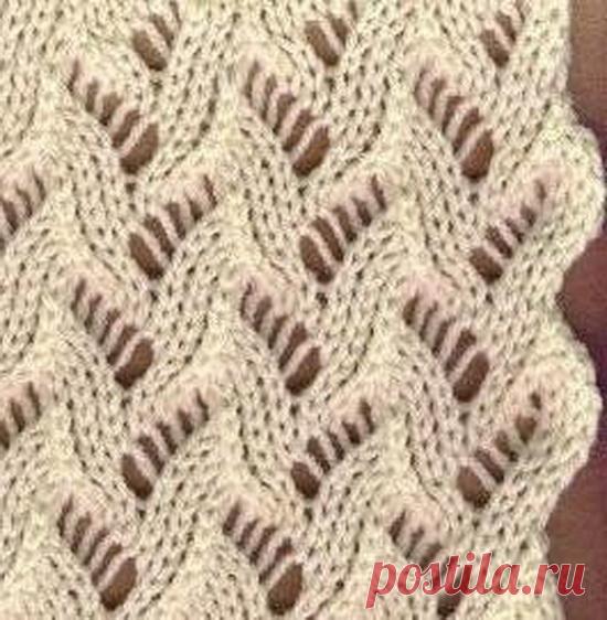 Весенние узоры спицами