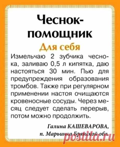 Чеснок для очистки кровеносных сосудов