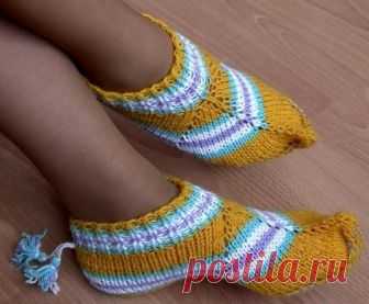 Носочки-тапочки — Сделай сам, идеи для творчества - DIY Ideas