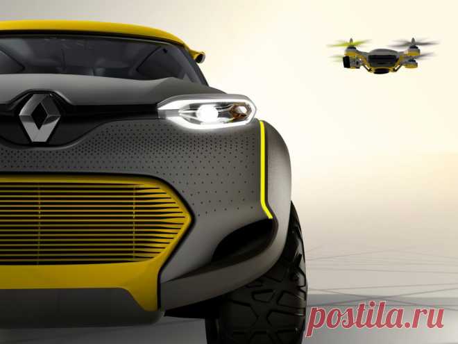 Renault представила концепт автомобиля с летающим дроном-помощником — TJournal / Небольшой квадрокоптер базируется на крыше автомобиля. Когда это необходимо, он может вылететь на разведку. Задача дрона — держаться на определенном расстоянии впереди, следуя указаниям GPS-навигатора внедорожника, и заранее предупреждать о возможных препятствиях на пути.