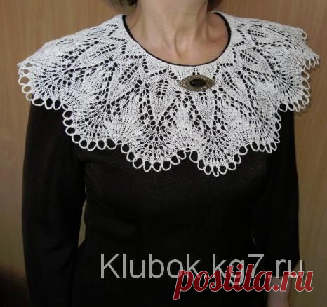 Воротник спицами Шевалье | Клубок
